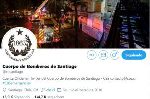 Hackearon la cuenta de Bomberos de Santiago para publicar mensajes contra autoridades