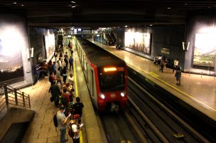 Joven fue detenido por daños en la Estación Manuel Montt del Metro