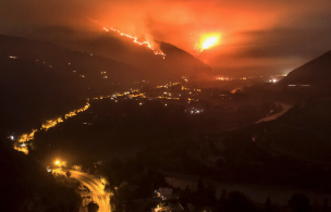 Declaran alerta roja en comuna de San José de Maipo por incendio descontrolado