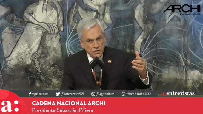 Presidente Piñera y acuerdo por el TAG: “No habría tenido en esa mesa a quienes actúan al margen de la ley bloqueando las carreteras”