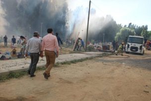 Dos casas consumidas por las llamas dejan incendio forestal en Peralillo