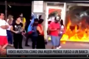 PDI descarta montaje en nota de TVN: detuvo a dos personas por incendio en frontis de Banco Estado