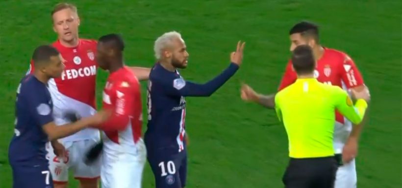 El “empujoncito” de Guillermo Maripán que volvió loco a Neymar en derrota del Mónaco ante el PSG