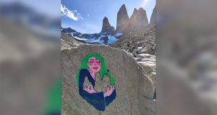 Pagó un millón de pesos y se fue: italiana que dibujó en Torres del Paine abandonó Chile