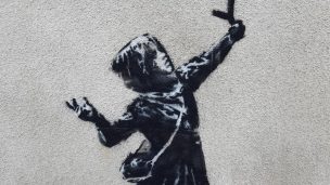 Vandalizan nueva obra de Bansky realizada por San Valentín