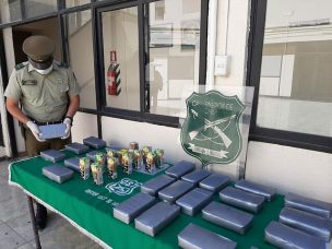 OS7 detiene a extranjeros trasladando más de 30 kilos de droga hacia Santiago