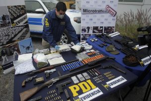 Diez detenidos, armamento y más de 4 kilos de drogas en operativo Viña del Mar