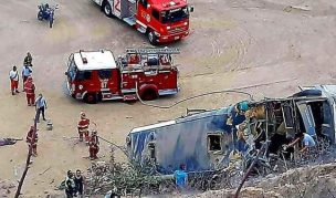 Mueren ocho hinchas del club Barcelona de Guayaquil al volcar autobús en el norte de Perú