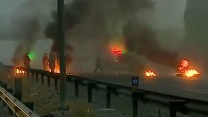 Barricadas en Autopista del Sol y cierre de estación de Metro marcan el 