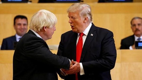 Trump conversó con Boris Johnson y le deseó “pronta recuperación”