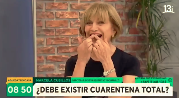 ¿Habrá sido una burla? El curioso gesto de Evelyn Matthei mientras Marcela Cubillos se refería a la emergencia por coronavirus