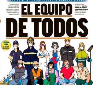 “El equipo de todos”: Medio español conmueve con portada enfocada en el combate del Covid-19