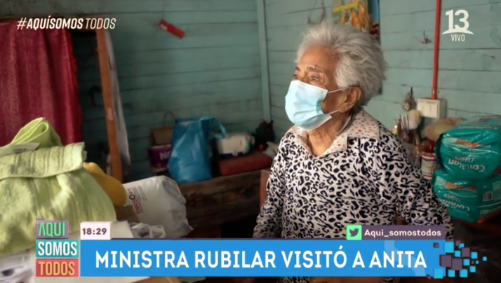 “Aquí somos todos”: Dos nuevos casos de ayuda terminaron exitosos y ministra Rubilar visitó a señora Anita