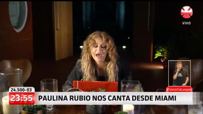 “Cantas mejor en el comedor”: aparición de Paulina Rubia en la Teletón generó diversos comentarios en las redes sociales