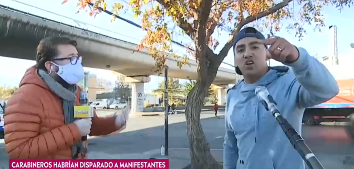 Hombre increpó a periodista de CHV y soltó singular teoría sobre el Covid-19: “El 5G está detrás de esto”