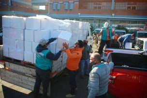 Comienza distribución de cajas de alimentos en siete comunas de la capital