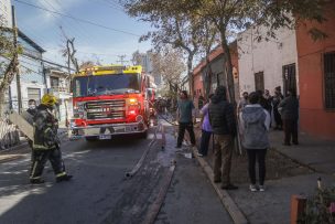 [FOTOS] Incendio afectó a cité en Santiago Centro