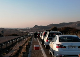 Se registra gran congestión por aduana sanitaria en el peaje Pichidangui