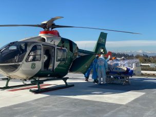 Carabineros realizó quinto traslado aéreo de paciente con Covid-19