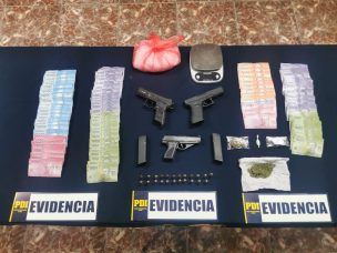 PDI incautó drogas y armas en allanamiento a domicilios de Maipú 