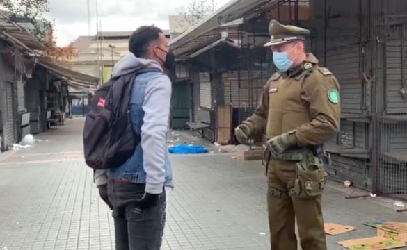 Carabineros realizó fiscalización en Barrío Meiggs y sorprendió a persona sin permiso