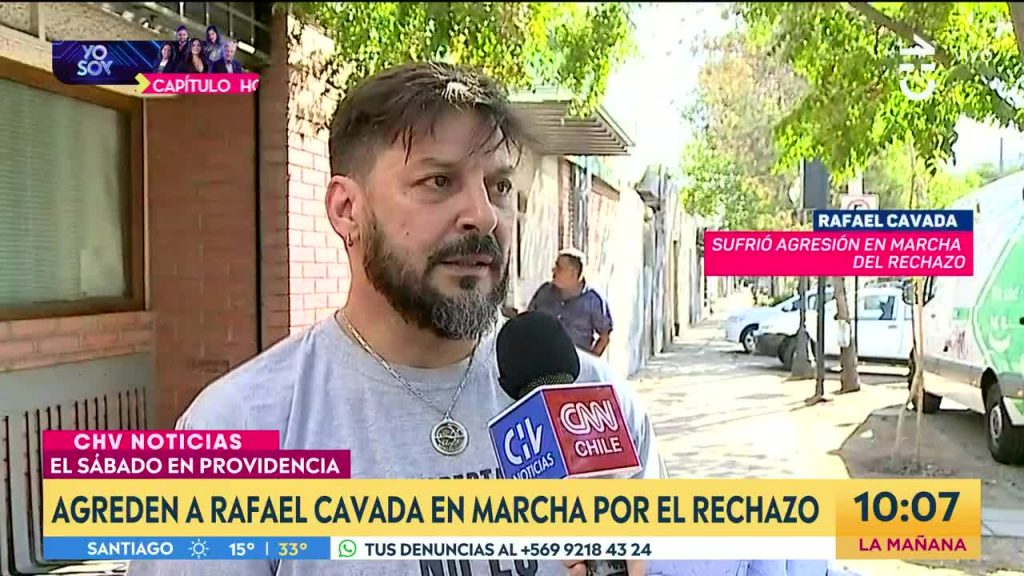 Fiscalía Oriente identificó y formalizará al presunto agresor de Rafael Cavada en marcha por el “Rechazo”