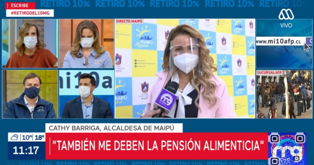 Cathy Barriga también solicitará retención del 10% por deuda de pensión alimenticia