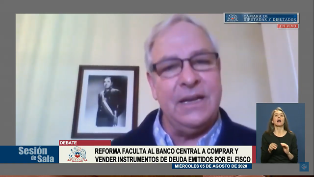 “Una dictadura de izquierda”: Diputado Urrutia acusa censura de la Cámara de Diputados por apagar su cámara por tener foto de Pinochet