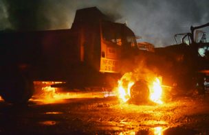 Niña de 9 años resulta herida en ataque incendiario a camión en La Araucanía