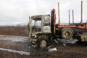 Reportan nuevo ataque incendiario en La Araucanía contra una máquina forestal