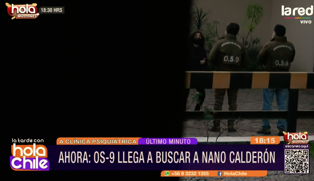 Personal de Carabineros llega a clínica psiquiátrica donde se encuentra “Nano” Calderón