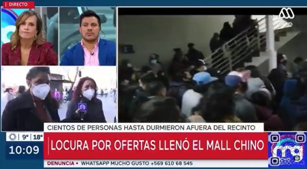 VIDEO | Periodista de matinal “Mucho Gusto” fue agredida en Mall chino y terminó llorando