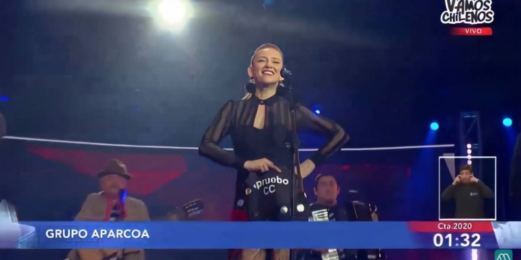 Sigrid Alegría hizo polémica campaña por el Apruebo en transmisión de “Vamos Chilenos”