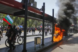 Se registran incidentes en el centro de Santiago tras marcha por 