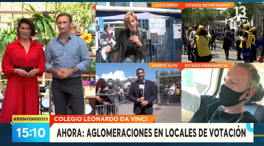 Raquel Argandoña llegó a su local de votación en Las Condes en medio de despacho para “Bienvenidos”