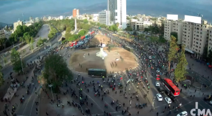 Se registra manifestación de ciclistas en Plaza Baquedano: se generaron cortes de tránsito