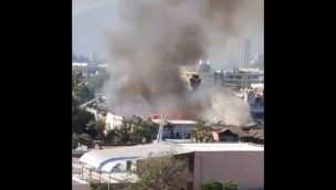 Incendio afectó a 5 viviendas del Barrio Yungay en el centro de Santiago