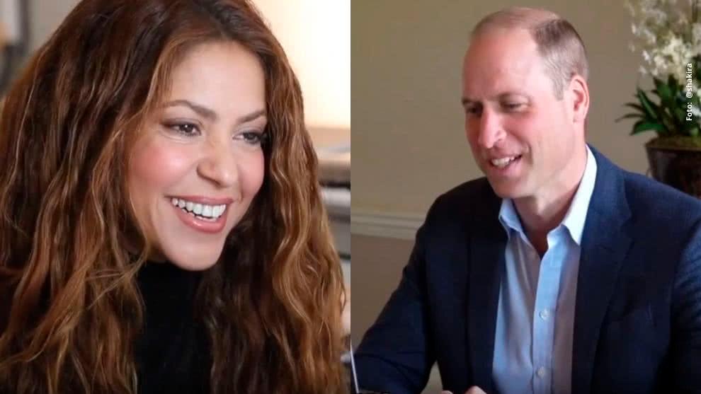 El intenso encuentro virtual de Shakira y el príncipe William: Una pregunta avergonzó a la cantante
