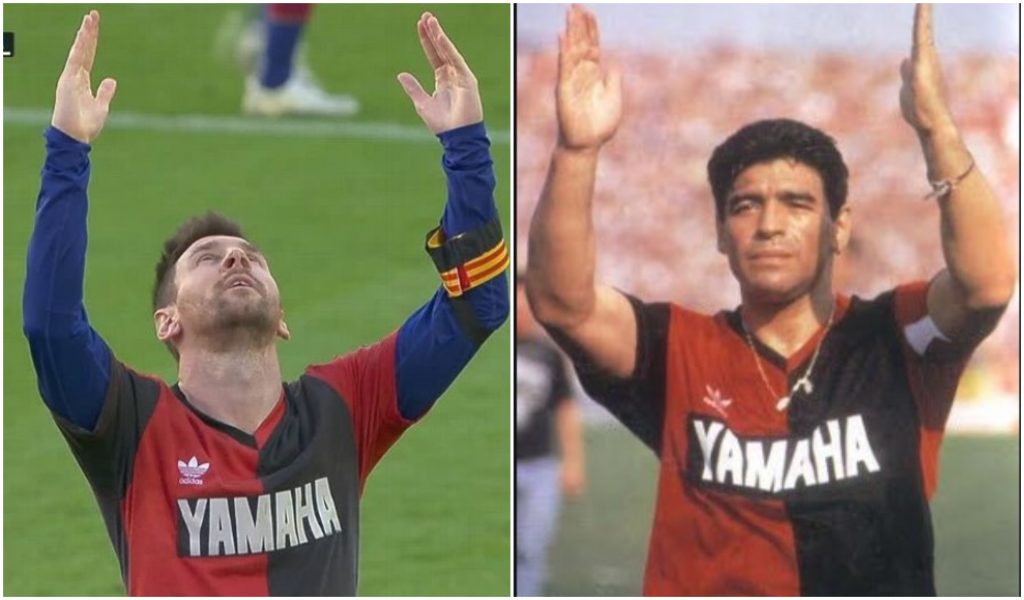 Sancionan a Lionel Messi con 600 euros por su homenaje a Diego Armando Maradona