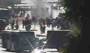 Vendedores ambulantes prendieron barricadas en Estación Central