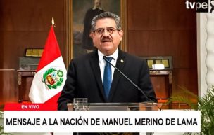 Renuncia presidente interino de Perú Manuel Merino a cinco días de asumir