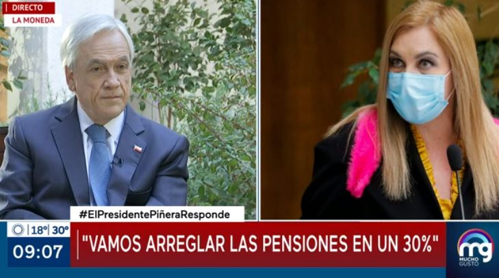 Presidente Piñera relaciona a Pamela Jiles con el populismo y a Jadue con el “camino equivocado”