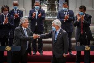 Presidentes Piñera y Fernández firman acuerdos y realizan declaración conjunta