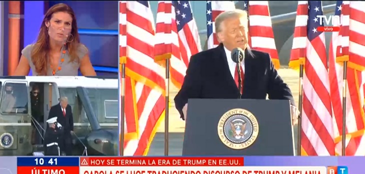 Carola Escobar tradujo en vivo el último discurso de Donald Trump y recibió elogios en el matinal: “Estuviste perfecta”