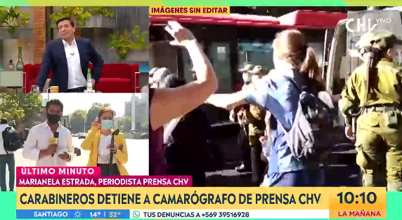 “Fue reducido por la fuerza”: WarnerMedia se refirió a detención de camarógrafo por Carabineros