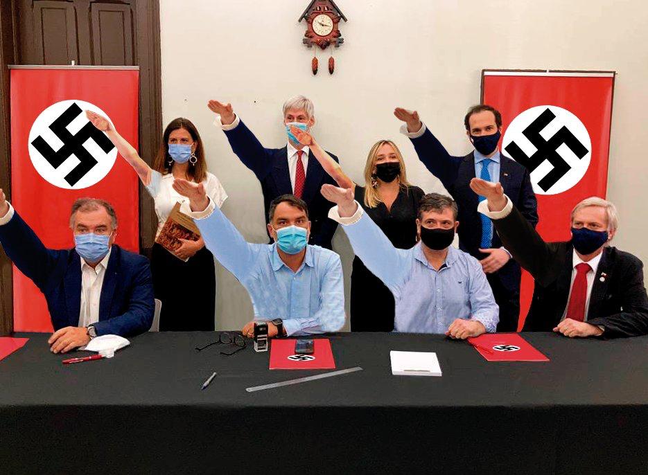 Chile Vamos llevará al comité de Ética a Hugo Gutiérrez por compartir “photoshop nazi” de parlamentarios y Servel