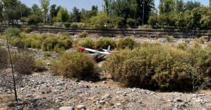 Avioneta capotó en las cercanías del Aeródromo de Vitacura