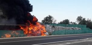 Incendio afecto a animita de la 