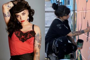 ¡Hasta un actor de La Casa de Papel le comentó! Mon Laferte genera furor al pintar un mural en Cerro Alegre de Valparaíso