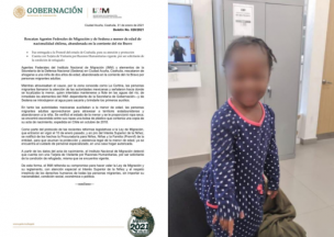 Autoridades rescatan a menor de nacionalidad chilena que estaba abandonada en río mexicano